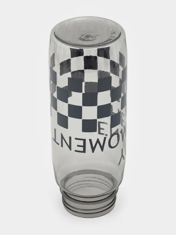 Ланч-бокс, 2 отделения, 2 яруса, с вилкой и ложкой, бутылкой 500мл,20х17х5,5 см, цвет серый   109495