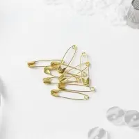 Булавки английские, 31 мм, 10 шт., цвет золотой