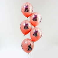 Воздушный шар латексный 12" &laquo;Ура, я родилась&raquo;, зайка, пастель, 25 шт.