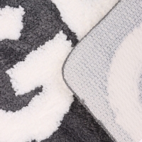 Коврик Доляна Get Naked, 50&times;80 см, микрофибра, темно-серый