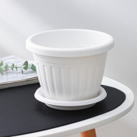 Горшок для цветов с поддоном &laquo;Сильвер ЭКО&raquo;, 1.9 л, d=18 см, белый