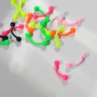 Пирсинг в бровь &laquo;Шарики&raquo; дуо, L=0.8 см, МИКС (фасовка 20 шт.)