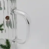 Кружка стеклянная &laquo;Шишки&raquo;, 350 мл