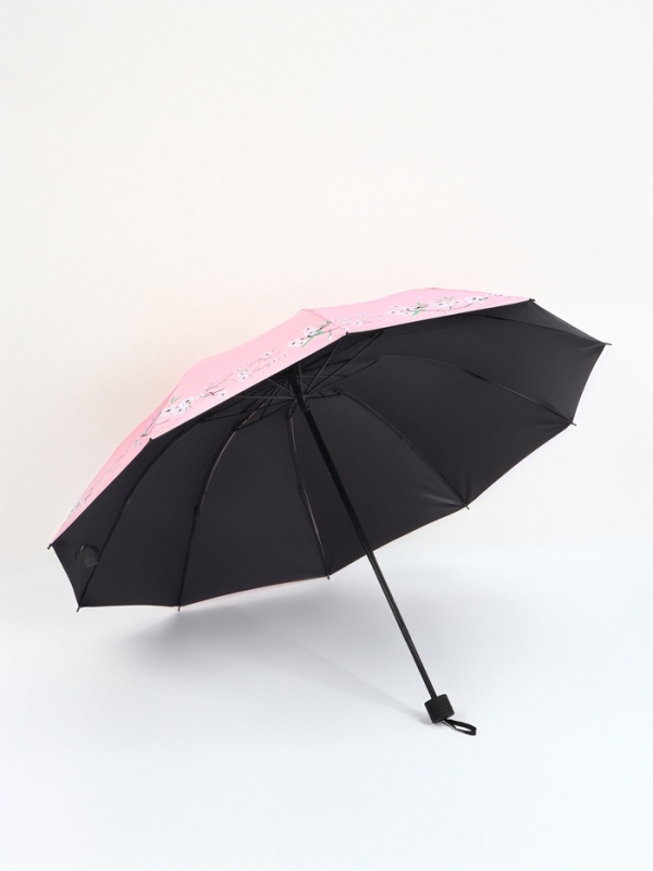 Зонт механический &laquo;Сакура&raquo;, эпонж, 4 сложения, 8 спиц, R = 52/60 см, D = 120 см, цвет МИКС