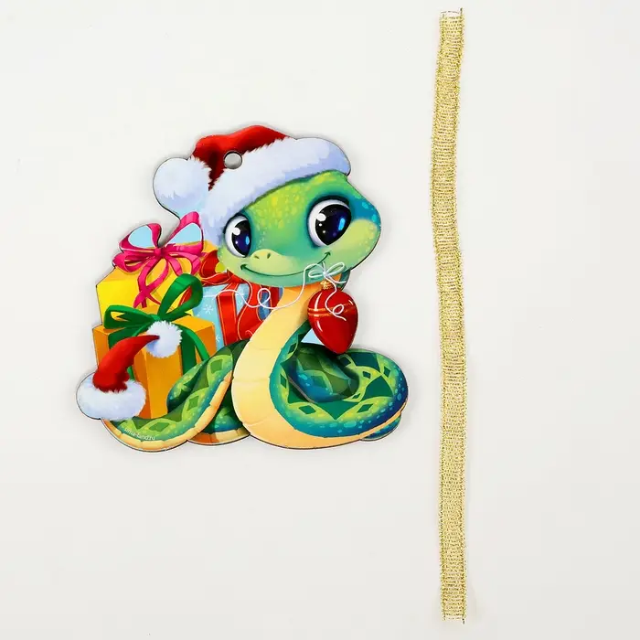 Подвеска на ёлку деревянная &laquo;Новый год! Змея&raquo;, символ 2025