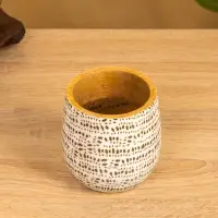 Стакан "Зебра" 10х10х10 см, дерево