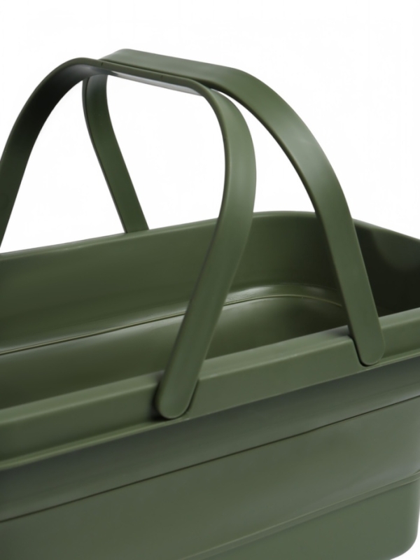 Корзина - столик Maclay 2 в 1, складная, 47 х 28,5 х 23,5 см, стол 45 х 28 х 16 см, зелёная