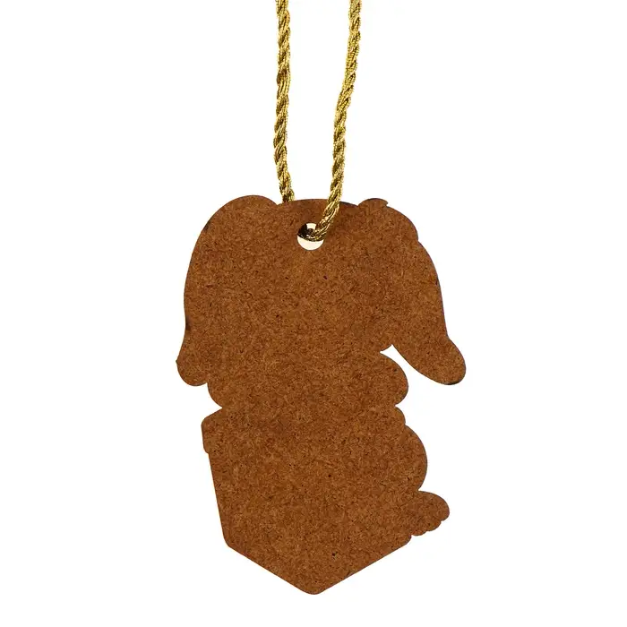 Ёлочная игрушка - подвеска деревянная &laquo;Новый год! &lrm;Зайка с подарком&raquo;