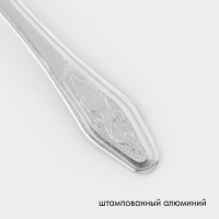 Ложка алюминиевая столовая, h=19 см, цвет хромированный