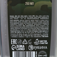 Шампунь для волос &laquo;С 23 Февраля!&raquo;, 200 мл, аромат мужского парфюма, HARD LINE