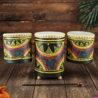 Сувенирный музыкальный инструмент "Барабаны тройные" 33х17х11 см МИКС