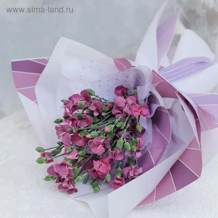 Пленка для цветов, сирень "Линии" 57&times;57 см