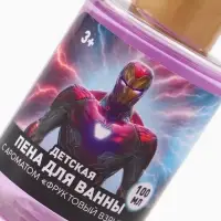 Детская пена для ванны, аромат фруктовый взрыв, 100 мл, Супергерой