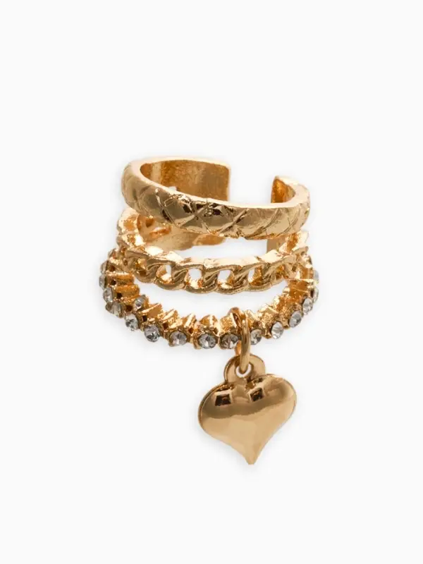 Кафф &laquo;Стиль&raquo; сердце, стеганое, белые в золоте