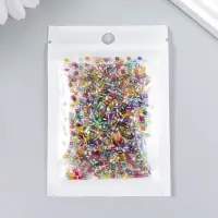 Бисер стекло 12/0 "Цилиндр. Разноцветный" 10 гр