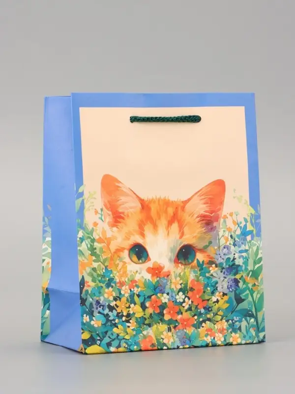 Пакет подарочный ламинированный &laquo;Котик&raquo; 11.5&times;14.5&times;6.5 см