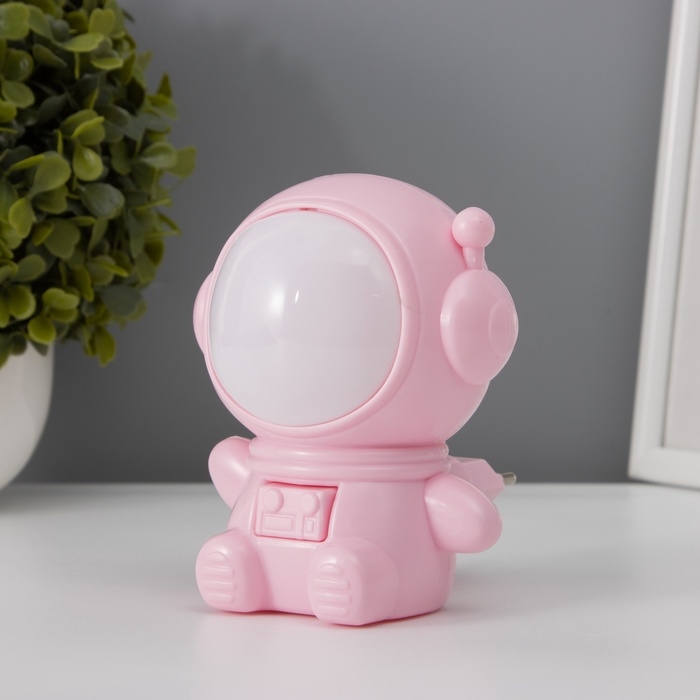 Ночник &laquo;Приветливый космонавт&raquo; 1Вт LED 4000-6000К Розовый 10х9х11,5см