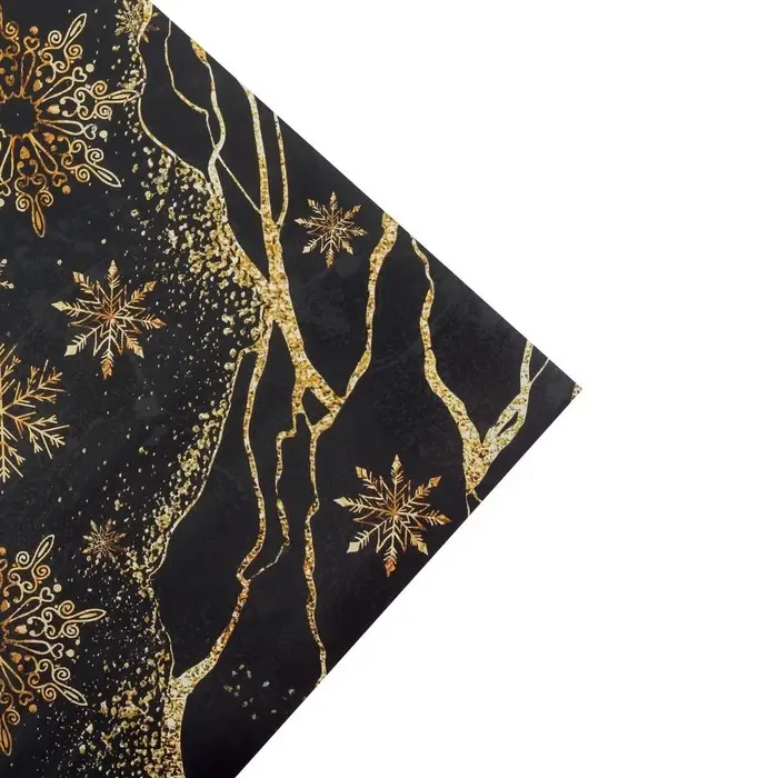 Упаковочная бумага на новый год Happy holidays, 50 х 70 см, глянцевая