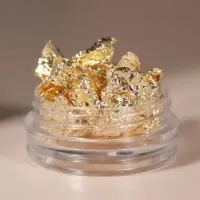 Поталь для декора ногтей, золотистая