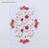 Кондитерская упаковка, коробка для макарун с пластиковой крышкой, &laquo;Цветы&raquo;, 18 х 12 х 3.5 см