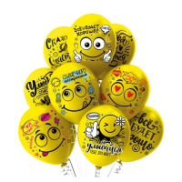 Шар латексный 12" &laquo;Смайл. Оптимист!&raquo;, пастель, 2-сторонний, набор 25 шт., МИКС