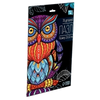 Фигурный пазл в рамке &laquo;Сова&raquo;, на подложке, 76 деталей