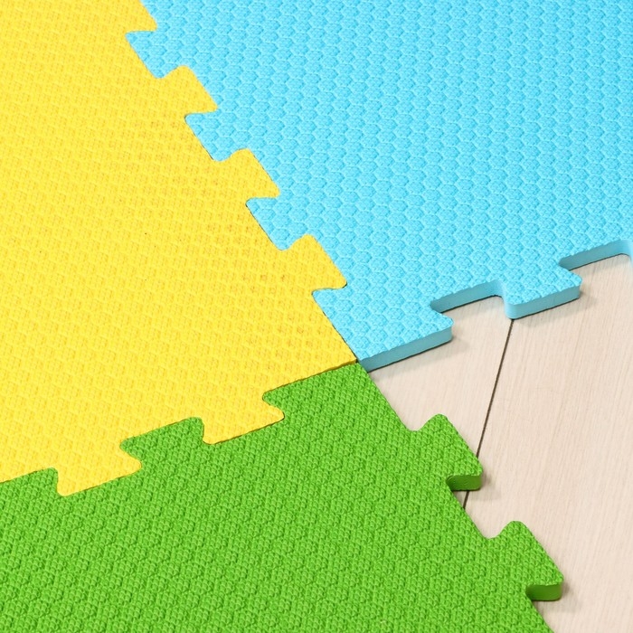 Мягкий пол универсальный &laquo;New-накат. Соты&raquo;, цвет зелёный, 100 &times; 100 см, 14 мм