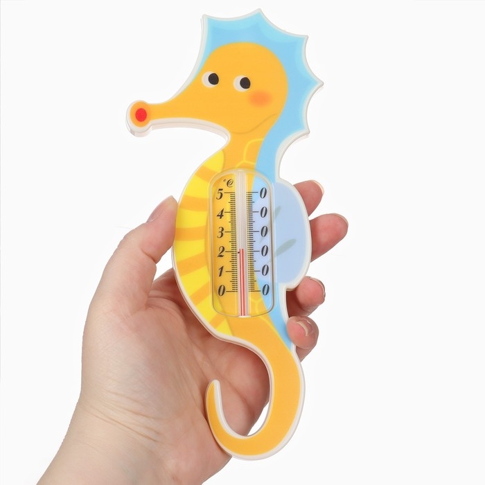 Термометр для ванной &laquo;Морской конек&raquo;, цвет желтый