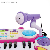 Синтезатор &laquo;Звезда&raquo; со стульчиком и микрофоном, 24 клавиши, 10 функций