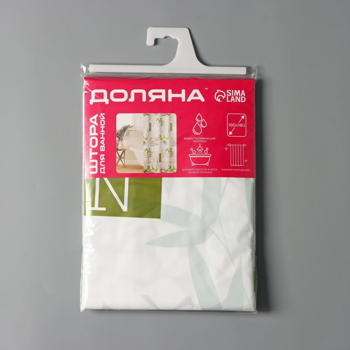 Штора для ванны Доляна &laquo;Дзен&raquo;, 180&times;180 см, EVA