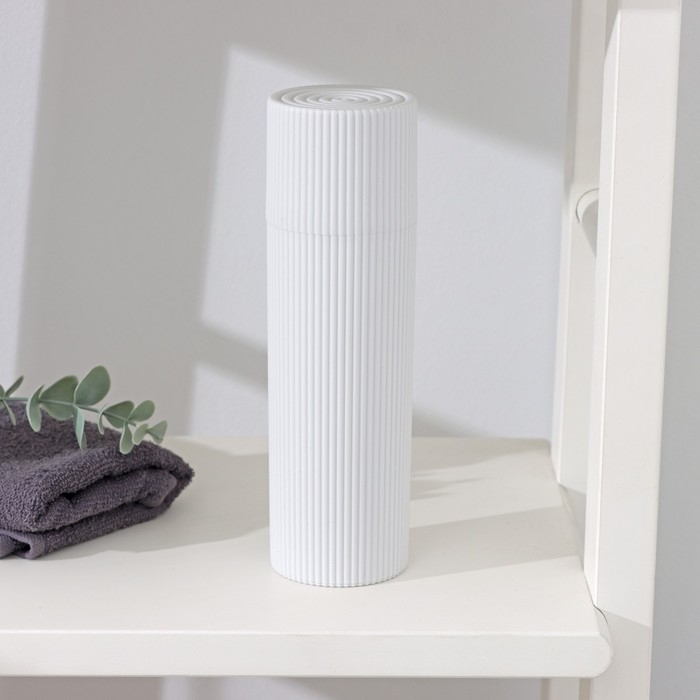 Футляр для зубной щётки и пасты &laquo;Рифлёный&raquo;, 19,2&times;6 см, цвет МИКС