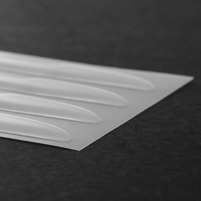 Накладка на двери, 15&times;1,7 см, противоударная, прозрачная, набор 4 шт