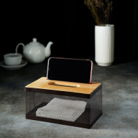 Салфетница &laquo;Эстетика&raquo;, 21&times;12&times;10 см, цвет коричневый