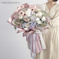 Пленка матовая для цветов, двухсторонняя, "Зефир", тёмно розовый, 57 см х 5 м