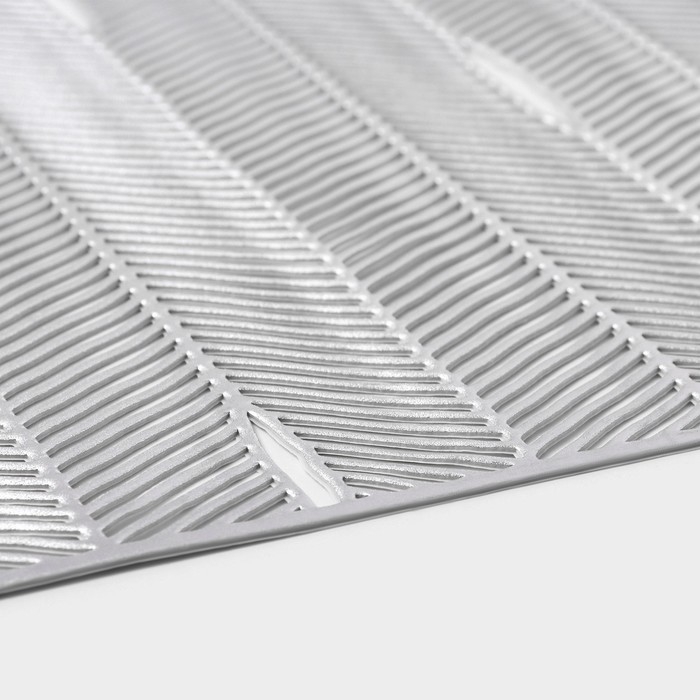 Салфетки сервировочные на стол Доляна &laquo;Триумф&raquo;, 45&times;30 см, 4 шт, цвет серебро