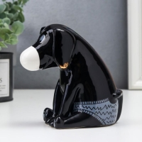 Сувенир керамика "Пёсик в трусиках" чёрный 11х6,7х12,6 см