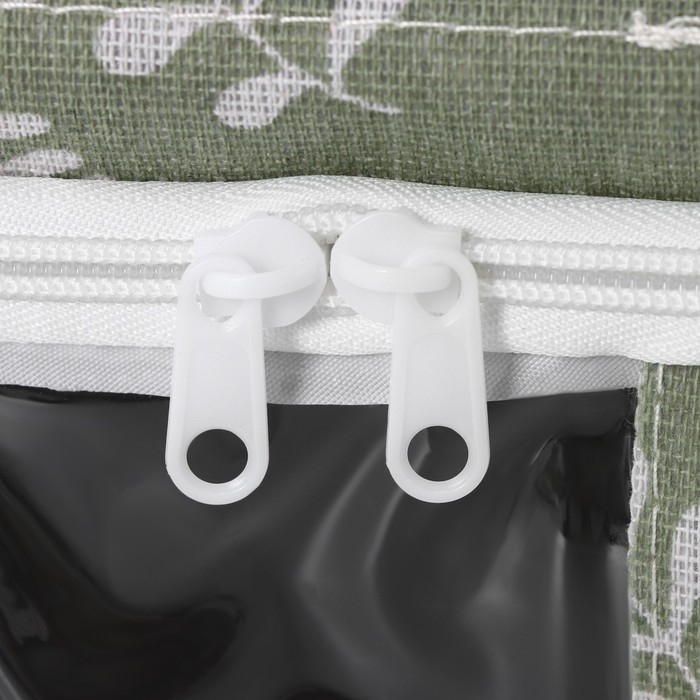 Кофр для хранения вещей Доляна Leaves, 39&times;29&times;20 см, 24 литра, цвет зелёный