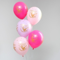 Воздушный шар латексный 12" &laquo;С Днём рождения. Легкость&raquo;, пастель, цвет сирен., розов., фуксия, 25 шт.