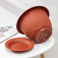 Горшок с поддоном &laquo;Байкал&raquo;, 6 л, цвет терракотовый