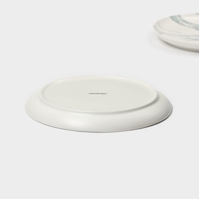 Набор тарелок десертных фафрфоровых Magistro Real Marble, d=21 см, 2 шт