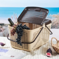 Корзина для пикника, 45&times;30&times;24 см, цвет светло-коричневый