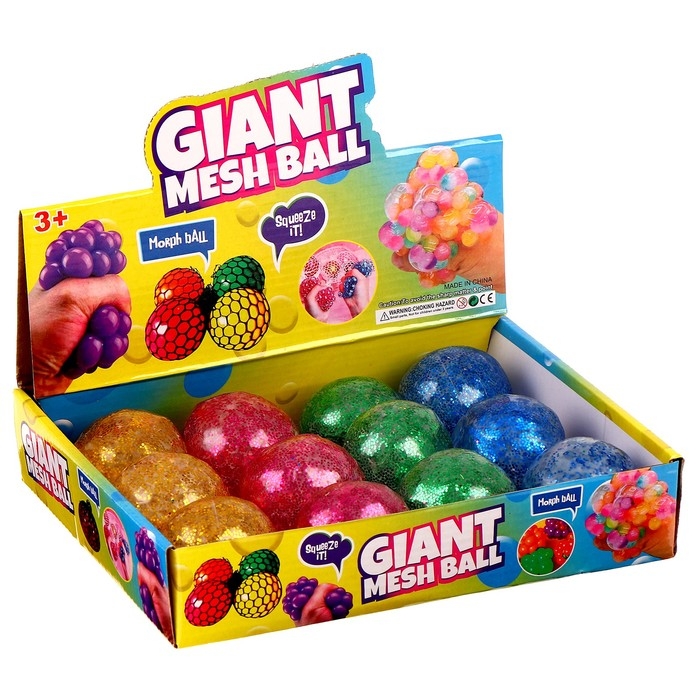 Мялка &laquo;Блеск&raquo;, с гидрогелем, с блёстками, цвета МИКС