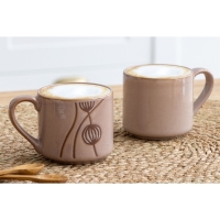 Кружка керамическая &laquo;Абстракция&raquo;, 320 мл, цвет бронзовый