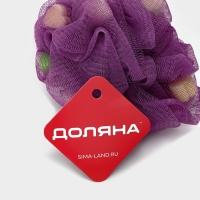 Мочалка для тела Доляна &laquo;Карнавал&raquo;, 30 гр, цвет фиолетовый