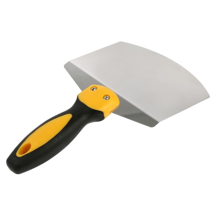 Шпатель для ведра ТУНДРА, нержавеющая сталь, двухкомпонентная ручка, 150 мм