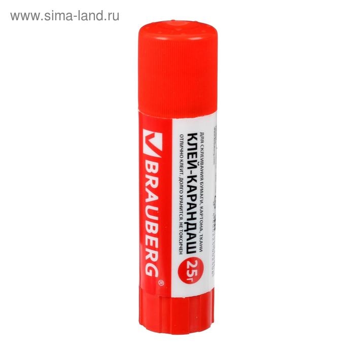 Клeй-карандаш ПВП 25 г BRAUBERG