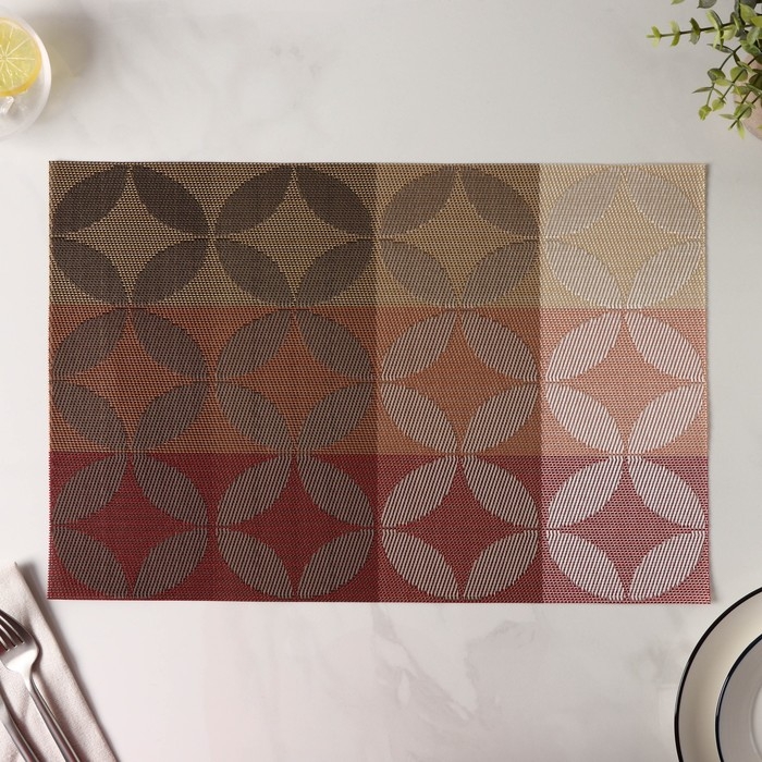 Салфетка сервировочная на стол Доляна &laquo;Пики&raquo;, 45&times;30 см, цвет красный