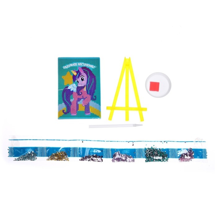 Алмазная мозаика с частичным заполнением на подставке для детей &laquo;Радужное настроение&raquo;