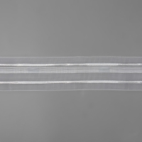 Шторная лента, органза, 4 см, 50 &plusmn; 1 м, цвет прозрачный