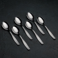 Ложка десертная &laquo;Уралочка&raquo;, длина 16 см, толщина 2 мм, цвет серебряный